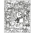Santa and the Elves Magic Painting Book