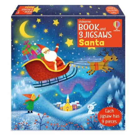 Usborne Book and 3 Jigsaws: Santa